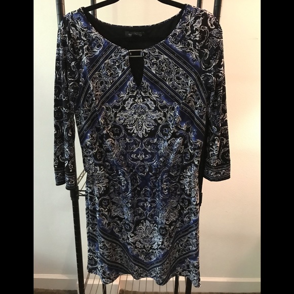 White House Black Market blue dress - Picture 1 of 8